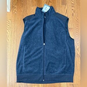 NWT Arnold Palmer Men’s XL Full Zip Fleece Vest Navy Blue